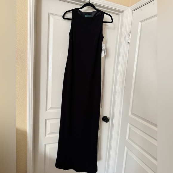 NWT | Lauren x Ralph Lauren | Vintage Timeless Long Sleeveless Black Gown Size 6 - Picture 1 of 4